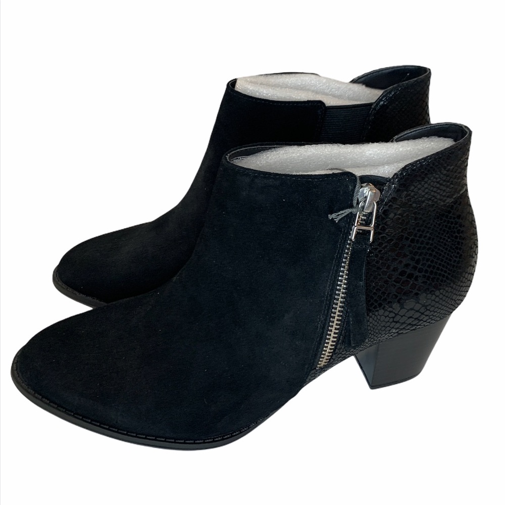 Vionic Womens Black Ankle Booties Shoes 9.5